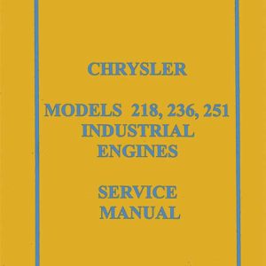 Chrysler 218, 236, 251 Six Cylinder Engine Maintenance and Parts Manual PDF