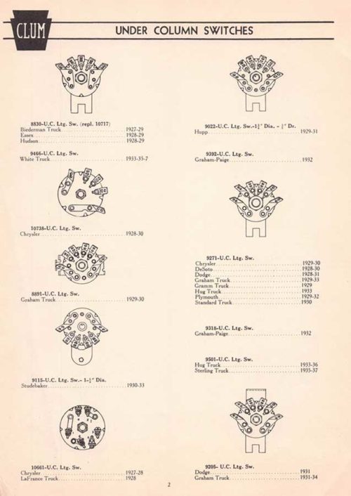 1926-1938 Clum Automotive Parts Catalog - Image 3