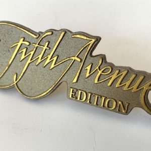NOS Chrysler Fifth Avenue Edition Gold Metal Sail Door Emblem